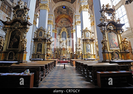 Innenraum der St. Giles Kirche, Altstädter Ring, Old Town, Prag, Böhmen, Tschechische Republik, Europa Stockfoto