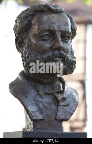 Dunant, Henri, 8.5.188 - 30.10.1910, Schweizer Arzt, Bust, Straßburg, Frankreich, Stockfoto