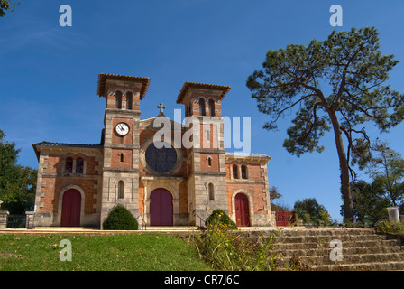 Frankreich, Gironde, Bassin d ' Arcachon, Arcachon, le Moulleau, Kirche Notre-Dame des Passes Stockfoto