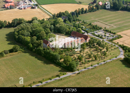 Luftaufnahme, Kulturgut Haus Nottbeck, Museum, Oelde, Nordrhein-Westfalen, Deutschland, Europa Stockfoto