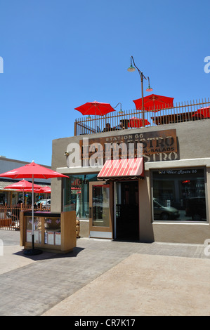 Bahnhof 66 italienisches Bistro Restaurant in Williams, eine alte historische Route 66 Stadt in Arizona, USA Stockfoto