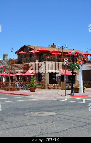 Bahnhof 66 italienisches Bistro Restaurant in Williams, eine alte historische Route 66 Stadt in Arizona, USA Stockfoto