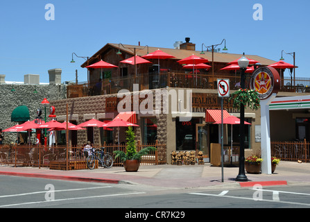 Bahnhof 66 italienisches Bistro Restaurant in Williams, eine alte historische Route 66 Stadt in Arizona, USA Stockfoto