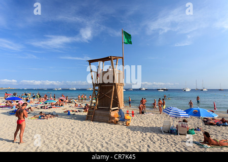 Spanien, Balearen, Ibiza, Platja de Ses Salines Beach Stockfoto