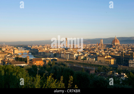 Italien, Toskana, Florenz, historische Zentrum UNESCO-Welterbe, Gesamtansicht Stockfoto