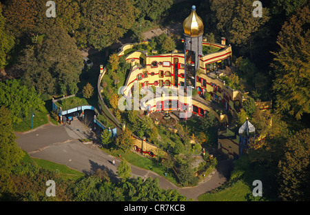 Luftaufnahme, Ronald McDonald House, Essen, Ruhrgebiet, Nordrhein-Westfalen, Deutschland, Europa Stockfoto