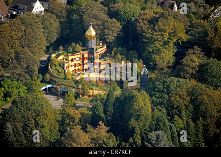 Luftaufnahme, Ronald McDonald House, Essen, Ruhrgebiet, Nordrhein-Westfalen, Deutschland, Europa Stockfoto