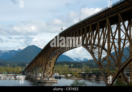 Second Narrows Bridge über den Burrard Inlet Beitritt Vancouver im Norden und West Vancouver, Britisch-Kolumbien, Kanada Stockfoto