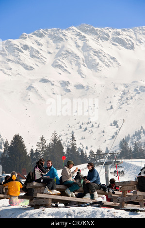 Frankreich, Isere, Massif de Belledonne, Prapoutel, Les 7 Laux-Skigebiet Stockfoto