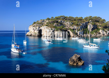 Spanien, Balearen, Cala Macarella Strand Stockfoto