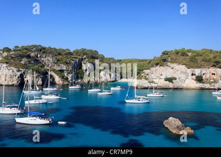 Spanien, Balearen, Cala Macarella Strand Stockfoto