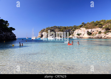 Spanien, Balearen, Cala Macarella Strand Stockfoto