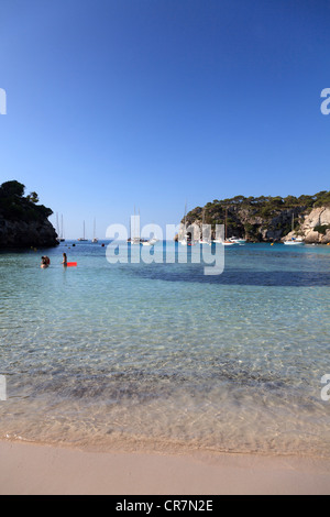 Spanien, Balearen, Cala Macarella Strand Stockfoto
