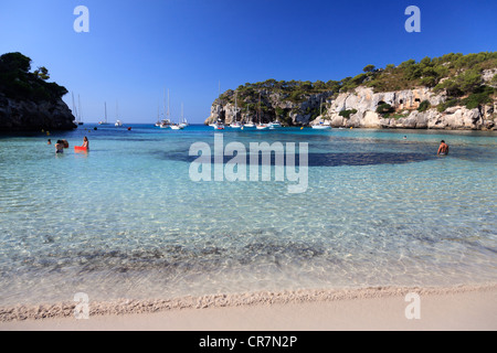 Spanien, Balearen, Cala Macarella Strand Stockfoto