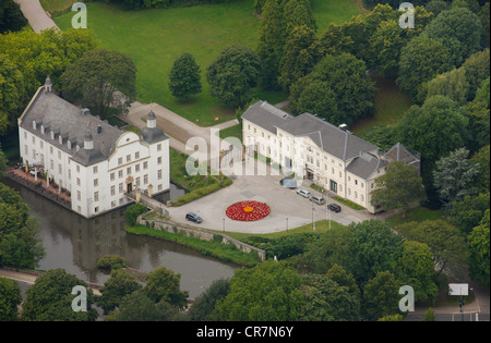 Antenne zu sehen, Schloss Borbeck, Essen, Ruhr und Umgebung, Nordrhein-Westfalen, Deutschland, Europa Stockfoto