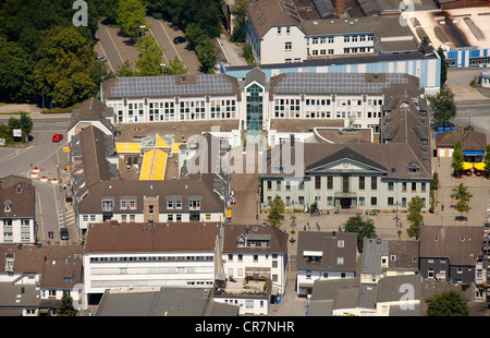 Luftbild, Rathaus und Stadtrat, Heiligenhaus, Ruhrgebiet, Nordrhein-Westfalen, Deutschland, Europa Stockfoto