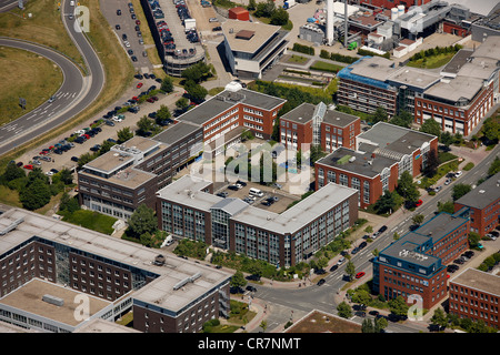 Luftaufnahme, Universität Dortmund, TechnologieZentrum Dortmund, Technologiezentrum, Weisses Feld Campus, Dortmund, Ruhrgebiet Stockfoto