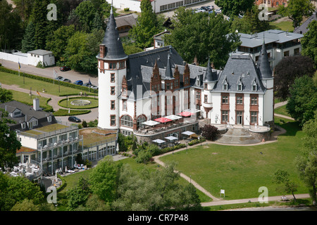Landkreis Müritz, Mecklenburg-Western Pomerania, Deutschland, Europa, Hotel, Schloss Klink Schloss und Luftbild Stockfoto