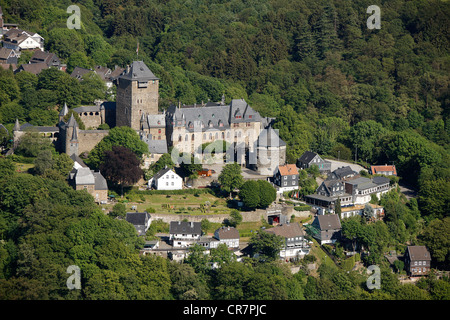 Luftbild, Schloss Burg Schloss, Adolf V. von Berg, Königspalast, Wupper, Solingen, Bergisch Land, Sauerland Stockfoto