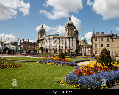 Maritime Museum und Rathaus von Queens Gardens Kingston-upon-Hull Yorkshire UK Stockfoto