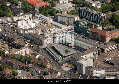 Luftbild, ZOB Bus-terminal und Kaufland shopping center, Bottrop, Ruhr und Umgebung, Nordrhein-Westfalen, Deutschland, Europa Stockfoto