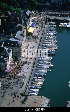 Frankreich, Calvados, Honfleur (Luftbild) Stockfoto