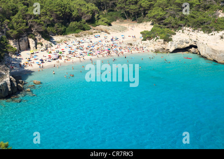 Spanien, Balearen, Menorca, Cala Mitjana Stockfoto