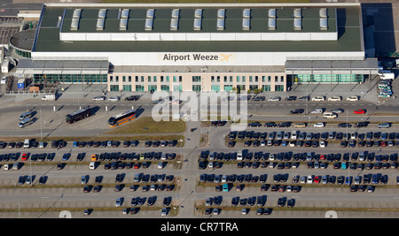 Luftaufnahme, Flughafen Weeze, Niederrhein, Nordrhein-Westfalen, Deutschland, Europa Stockfoto