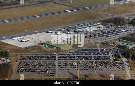Luftaufnahme, Flughafen Weeze, Niederrhein, Nordrhein-Westfalen, Deutschland, Europa Stockfoto