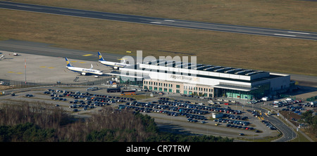 Luftaufnahme, Flughafen Weeze, Niederrhein, Nordrhein-Westfalen, Deutschland, Europa Stockfoto