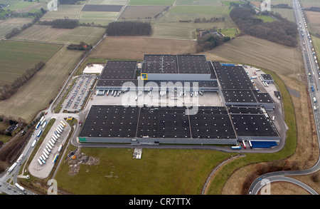 Antenne zu sehen, EDEKA-Logistik-Hamm, Rhynern Bezirk, Hamm, Ruhr und Umgebung, North Rhine-Westphalia, Deutschland, Europa Stockfoto