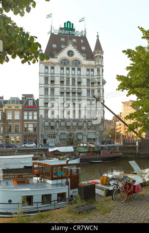 Witte Huis Gebäude, White House, eine Art-Nouveau-Stil-Haus aus dem Jahre 1900, das erste Hochhaus in Europa, Wijnhaven, Rotterdam Stockfoto