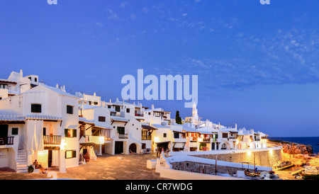 Spanien, Balearen, Menorca, Angeln Dorf Binibequer Vell Stockfoto