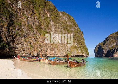 Thailand, Provinz Krabi, Ko Phi Phi Don Island, Ko Phi Phi Leh Island, Ao Maya Beach Stockfoto