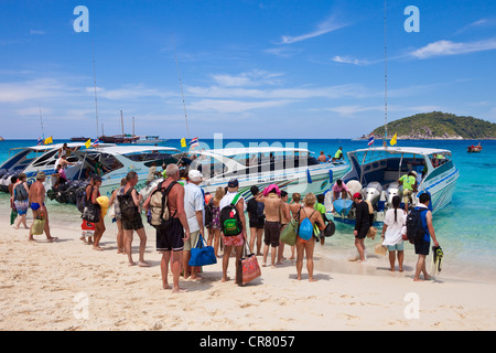 Thailand, nach Norden bis der Andamanküste, Similan Marine Nationalpark, Insel n ° 8 Stockfoto