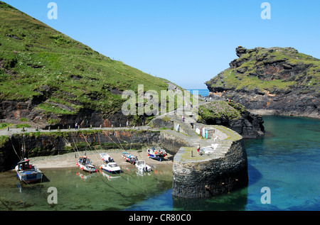 Die küstennahen Dorf Boscastle in North Cornwall, Großbritannien Stockfoto