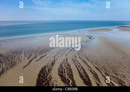 Frankreich, Region Basse-Normandie, Calvados (14), Grandcamp-Maisy Parc Naturel Régional des Marais du Cotentin et du Bessin, Ansatz Stockfoto