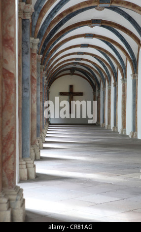 Portikus, Schloss Corvey Schloss, ehemalige Abtei, Höxter, Weserbergland Region, North Rhine-Westphalia, Deutschland, Europa Stockfoto