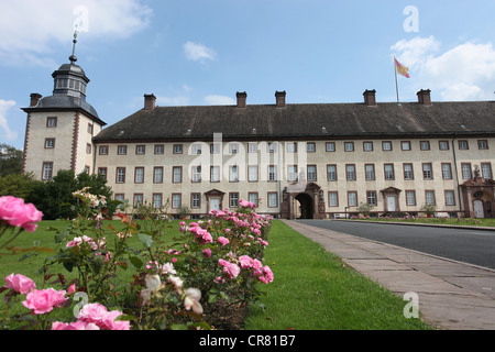 Schloss Corvey Schloss, ehemalige Abtei, Höxter, Weserbergland Region, North Rhine-Westphalia, Deutschland, Europa Stockfoto