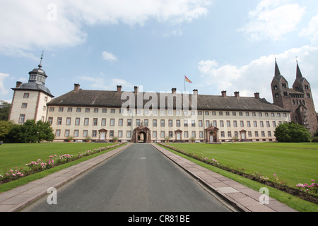 Schloss Corvey Schloss, ehemalige Abtei, Höxter, Weserbergland Region, North Rhine-Westphalia, Deutschland, Europa Stockfoto