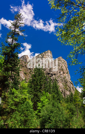 Die drei Brüder, Yosemite-Nationalpark, Kalifornien USA Stockfoto