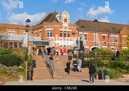 Basingstoke Bahnhof aus Alencon Link, Basingstoke, Hampshire, England, Vereinigtes Königreich, Europa Stockfoto