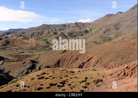 Berglandschaft, Tizi n'Tichka Passstraße, hoher Atlas, Marokko, Maghreb, Nordafrika, Afrika Stockfoto