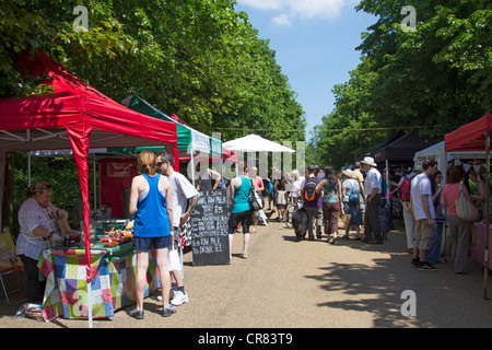 Stadt & Sonntag Bauern Markt - Alexandra-Schlosspark - Muswell Hill - London Stockfoto