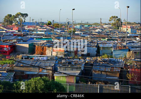 Südafrika, Western Cape, Cape Town, Township Kayelitsha hat eine Bevölkerung von 1700000 Stockfoto