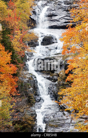 Vereinigte Staaten, New England, New Hampshire, White Mountains National Forest, Hart es Location, Silber Kaskade Stockfoto