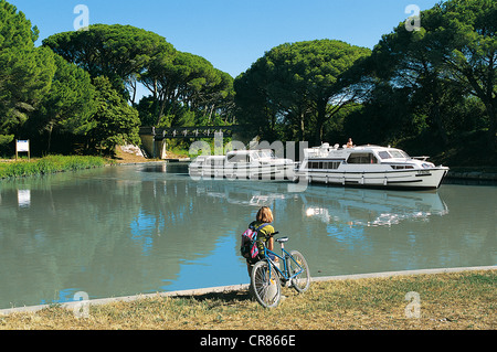 Frankreich, Aude, Canal du Midi Stockfoto