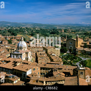 Blick über die Altstadt von Siena, Toskana, Italien, Europa Stockfoto