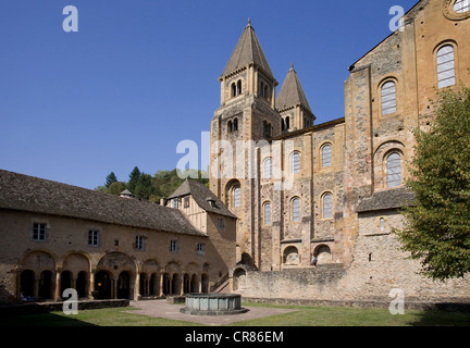 Frankreich, Aveyron, Conques, gekennzeichnet Les Plus Beaux Dörfer de France, stoppen auf Way of St. James, UNESCO-Welterbe Stockfoto