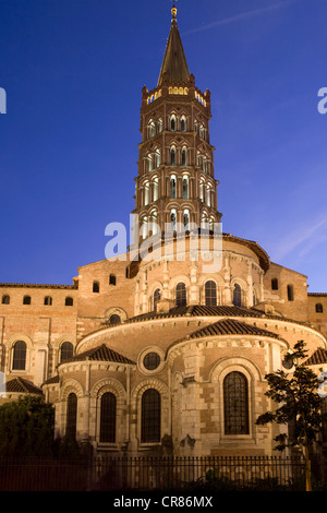 Frankreich, Haute Garonne, Toulouse, stoppen auf Way of St. James, UNESCO-Welterbe, 11.-14. Jahrhundert Basilika St-Sernin Stockfoto